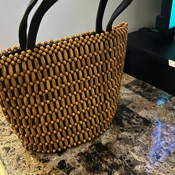 Brown beads bag - Picture 2 of 3